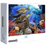 Ready Stock Ocean Underwater World Marine Life Dolphin Sea Jigsaw Puzzles 1000 Pcs Jigsaw Puzzle Adult Puzzle Creative Gift