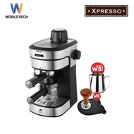 Worldtech Xpresso เครื่องชงกาแฟกึ่งอัตโนมัติ รุ่น WT-CM8_SIL เครื่องชงกาแฟสด กาแฟเอสเปรสโซ่ Coffee Machine เครื่องทำกาแฟ Espresso Machine ปรับความเข้มข้นของกาแฟ