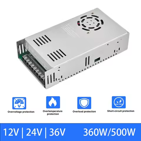 LED Strip Power Supply 12V 24V 36V Switching Power Supply Transformers with Power 360W 480W 500W Pow
