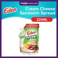 Eden Sandwich Spread Pouch - Cream Cheese Flavor 220ml Rich, Creamy, All Purpose Savory Spread