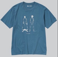 全新絕版 Uniqlo 咒術迴戰 五條悟/夏油傑 短袖T恤 T shirt XL加大碼 水藍色
