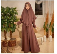 G UH GAMIS WANITA SYARI TERBARU POLOS ELBINA SET S-XL SET HIJAB DRESS