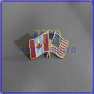 Friendship Flag Pin American Canada Flag Pin - American Canada Friendship Flag Pin - Karya Mulya