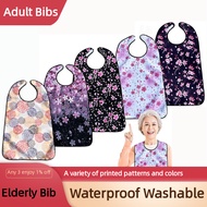 Adult Bib for elder Eating Bib Waterproof with Food Spills Catcher Apron Cloth Protector for Elderly