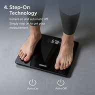 OMRON Weight Scale tempered glass ultra-thin digital display black