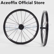 Aceoffix for brompton bike 1~3 speeds wheels 349 74/112 bicycle front 16 holes and rear 20 holes wheel