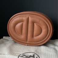 Hermes 爱马仕猪鼻子腰包intheloop金棕银扣