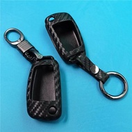 Car Key Case Cover Carbon Fiber For Audi A3 A4 A4L B5 B6 B7 B8 B9 A5 A6 A6L C5 C6 Q3 Q5 Q7 S5 S7 RS3