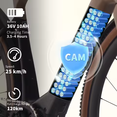 SAVA E-BIKE Carbon Fiber Gravel Electric Assist Bike 36V 10AH Battery with 120km Range Features SHIM