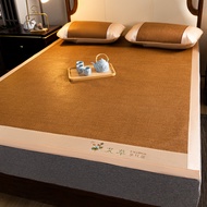 Wormwood Ice Silk Mat Summer 2025 New Single Dormitory Machine Washable Rattan Mat Bamboo Mat Summer