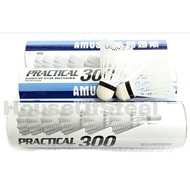 Amusi 300 NYLON Badminton Shuttlecock (6pcs/tube) Plastic Shuttlecock (Bulu Tangkis PVC)