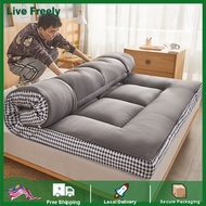 Foldable Mattress Tilam lipat Queen/Single Bed  Mattress  Colorful Checkered Edge Mattress Thick Tat