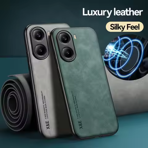 For Mi Poco X7 X6 X5 X4 X3 Pro Light Luxury SheePskin Case For Mi Poco X4 X3 GT With Magnetic Suctio