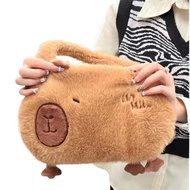 LOUVIA Plush Capybara Capybara Plush Backpack Animal Cartoon Big Capacity Capybara Plush Bag Capybar