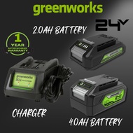 [GreenworksOfficialStore] Greenworks 24V Pengecas /Bateri G24UC Charger / G24B4 / G24B2 Battery