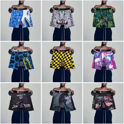 ETHIKA 1Pcs Men Underwear Boxers Breathable Mesh Mens Panties Plus Size S-3XL Swimming Summer Man Un