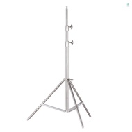 2M/79in Adjustable Metal Tripod Light Stand with 1/4in Screw Stainless Steel 2 Sections Adjustable 3