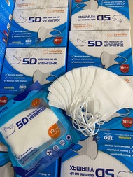 HỘP 100 CÁI KHẨU TRANG 5D VINAMASK ÊM NHẸ DÀY DẶN GIẤY KK CHÍNH HÃNG