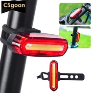 C5GOON 1Pc Bicycle Tail Light LED Bike Front Rear Light Waterproof USB Rechargeable Mountain Bike Ri