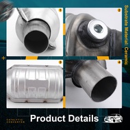 Inlet/Outlet Universal Catalytic Converter with O2 Port & Heat Shield 53004 Car Stainless Steel Cata