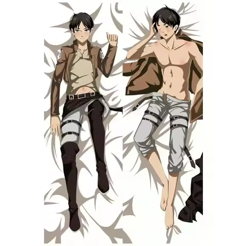Anime Attack on Titan Eren Jager Mikasa Ackerman Skin Peach Dakimakura Case Two-sided 3D Print Beddi