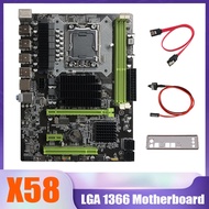 X58 Motherboard LGA1366 Support DDR3 ECC Server RAM Memory Support XEON X5650 X5670 Series CPU Support Graphics Card A