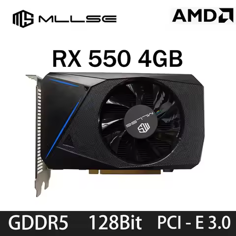 MLLSE AMD RX 550 4GB Graphics Card GDDR5 128Bit DVI HDMI DP PCI-E 3.0 Radeon GPU Rx 550 Gaming Video