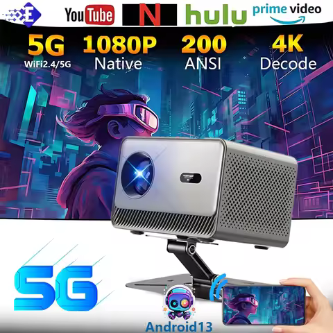 30000 Lumens 4K UHD Projector Laser Focus Android 12 WiFi 1080P Full HD Home Theater Movie Projector