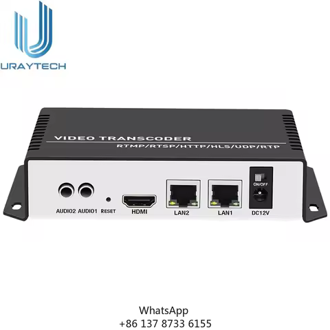 URayTech 4K HEVC H.265 H.264 8in1 IP To IP IPTV TV Broadcast Video Live Streaming Transcoder RTMP RT