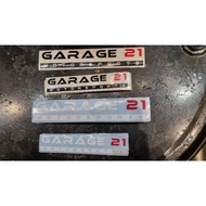 Garage 21 Car Sticker