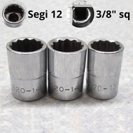MATA KTC Socket Wrench Standard 3/ 8" Sq Segi 12pt No. B20-8 mm to 26 mm Hexagonal Short