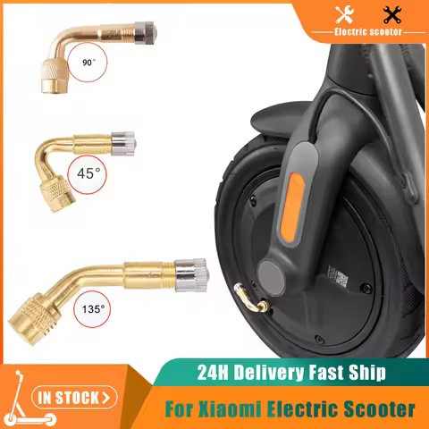 45/90/135 Degree Angle Brass Air Tyre Valve Extender Electric Scooter Xiaomi M365 Pro Pro2 Mi3 Valve