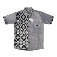 Batik Anak Koko Kombinasi Prada Emas & Silver