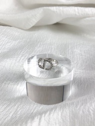 【日本直送 名牌中古包】Christian Dior   戒指 銀色 PETIT CD vintage 經典 di6pz4