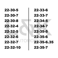 NBR OIL SEALS / DOUBLE LIPS WITH SPRING / TC TYPE / ID-22MM / 22X30X5 / 22X30X7 / 22X30X8 / 22X32X4