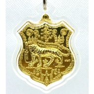 GOLDEN OFF HEAD TIGER LP CHANNAI UNSTOPPABLE ENERGY HUNT MONEY HARMPROOF PROTECTION OLD THAI BUDDHA 