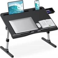 XGEAR - 賽鯨F8L(旗艦版）黑色 床上筆記本電腦摺疊桌子支架 學習咖啡枱 折疊升降手提電腦桌 床上桌 飯枱餐桌 可放iPad/iPhone 懶人桌 懶人台 懶人枱