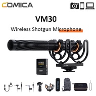 Comica CVM VM30 2.4G Wireless Microphone Super Cardioid Shotgun Microphone With Shock Mount For Dslr