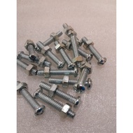 Pan head M5 @3/16" x 1" bolt and nut (hexagon)