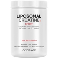Codeage Liposomal Creatine Powder  - 3-Month Supply - 5000mg Creatine Monohydrate Pre Workout & Post