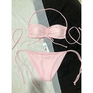 Full piece pink 2-piece swimsuit Bikini