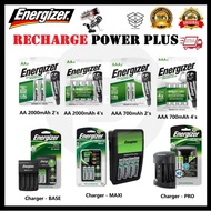Energizer Recharge Power Plus Rechargeable Battery AA/AAA 700mAh/2000mAh / Charger BASE/PRO/MAXI
