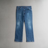 < White Wood 11 > VINTAGE LEVIS 517 DENIM American Made Dark Blue Brushed Flared Boot Type Trousers 
