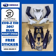 DEMAK Evo Z 110 2015 2017 Coverset Evo-Z Hitam Merah Biru Body Cover Stripe Free Sticker Cover Set