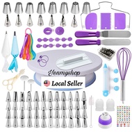 Cake Decoration Tools Full Set / Bakery Tools With Rotaring Cake Table