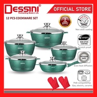 ORIGINAL DESSINI 12 Pcs Granite Cookware Set Wok Cooking Pan Periuk Masak Set Periuk Besar Periuk De