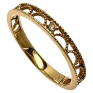 二手 Esther 戒指，11 號，鏤空鑽石戒指，1.2 克，10K 金，女士款。