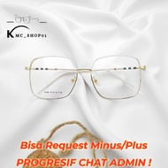 kacamata progresif / 9691 / kacamata berubah warna / kacamata progres - gold