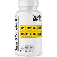 Youth & Tonic Super B Complex 100, Stress B Complex, PABA B-100 Vitamins | & Steady Energy, Vitamin 