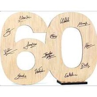 CONTRAXT 60th Birthday Card Wooden Postcard Creative Wooden Gift Decor, Happy 60th Birthday, 60th Bi